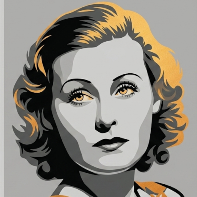 Lilian Harvey an der Mauer