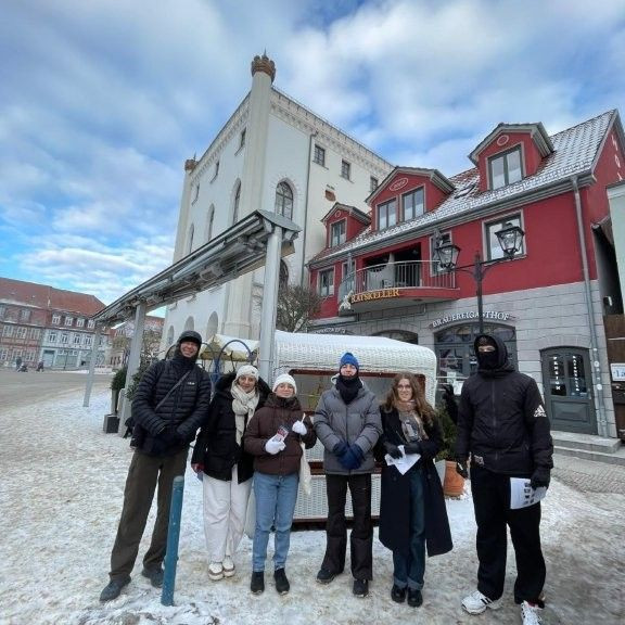Deutsch-französischer Austausch in winterlicher Atmosphäre
